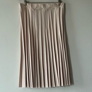 Orly Paris Beige A-Line Pleated Skirt